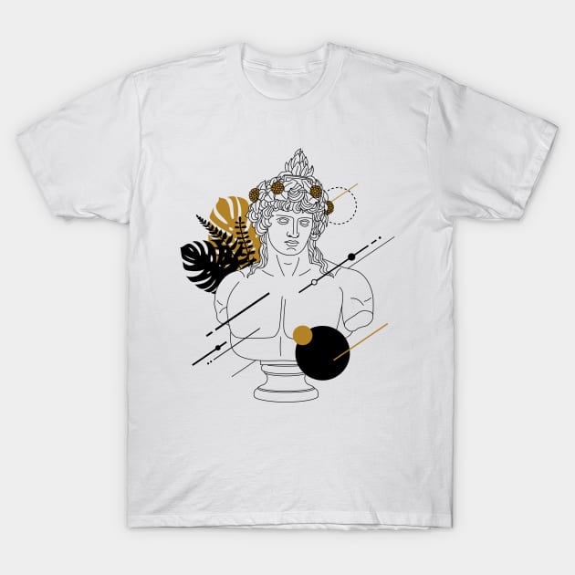 Dionysus God of the vine, grape-harvest, wine-making, wine, fertility, ritual madness, religious ecstasy, theatre T-Shirt by Wisdom-art